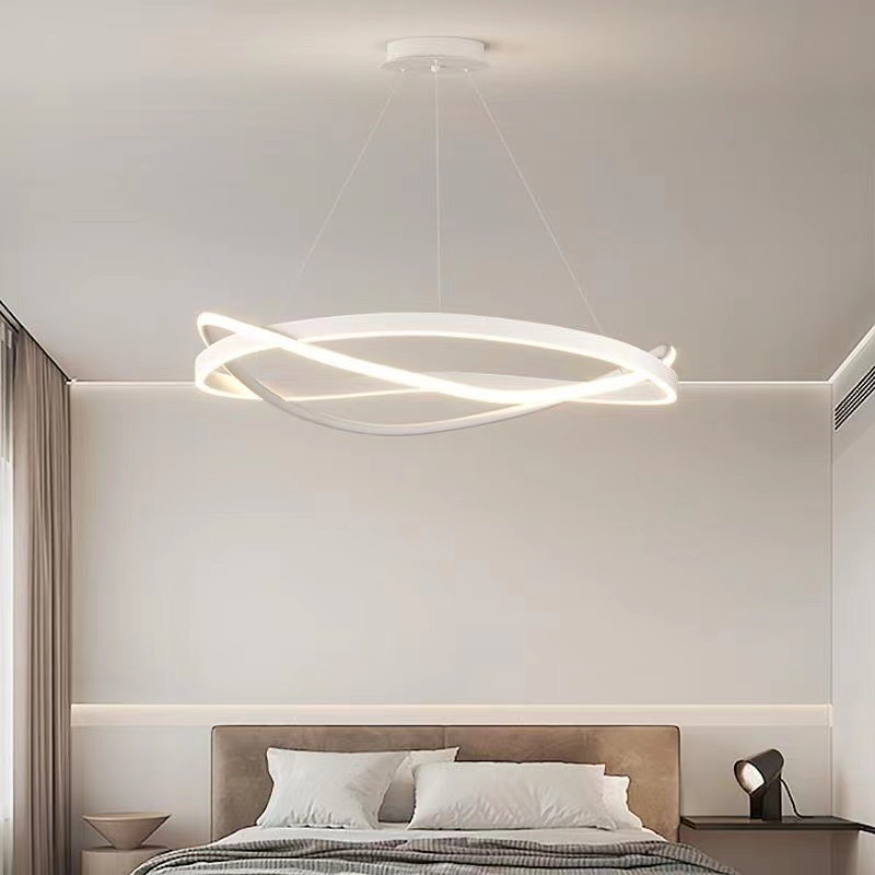 Modern Fashion design Pendant Light 85~265v Black housing hanging lamp Ceiling Lighting led circle chandelier Ring Pendant Light