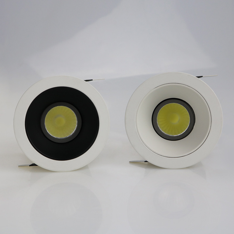 Factory wholesale price 110V 220V 24w 30w 40w 50w COB Recessed Adjustable led down light Aluminum led downlight