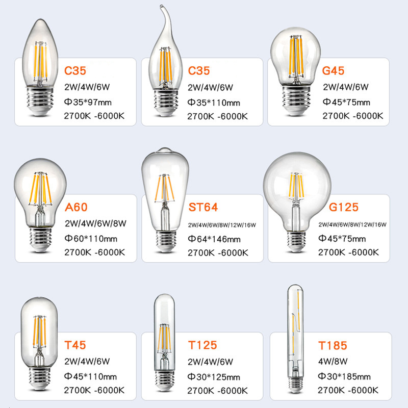 Factory Low Voltage AC220V Led Bulb Lights E27 E26 5W 7W 9W 12W 18W Lamp 12V Amber Led Light Bulb With Clip Wire Switch