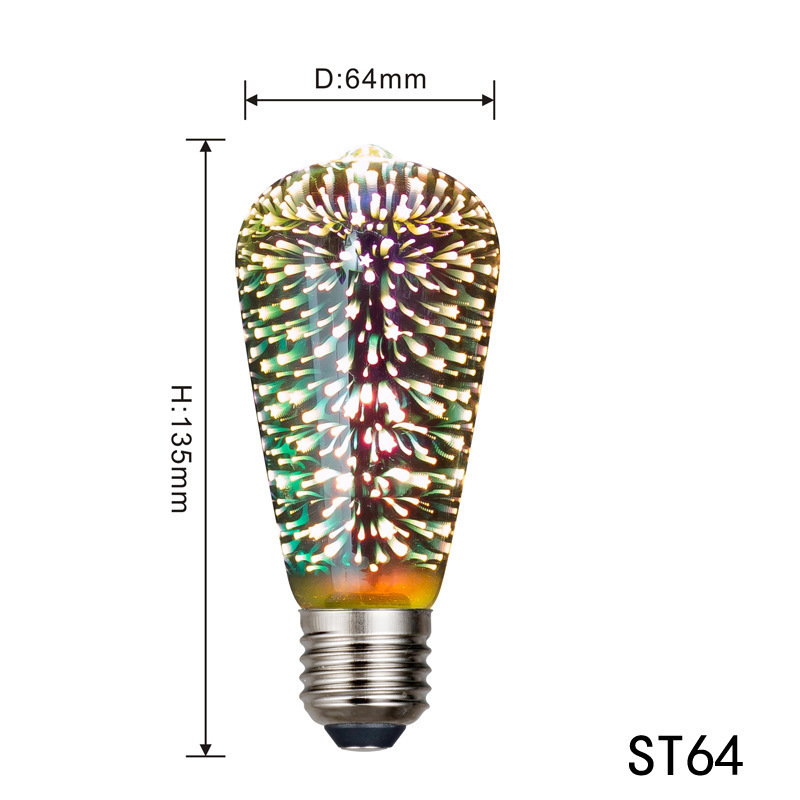 led lantern lamp bulb E27 twist cone straight LED filament glass bulb 220V 5W dimmable energy saving vintage light bulb