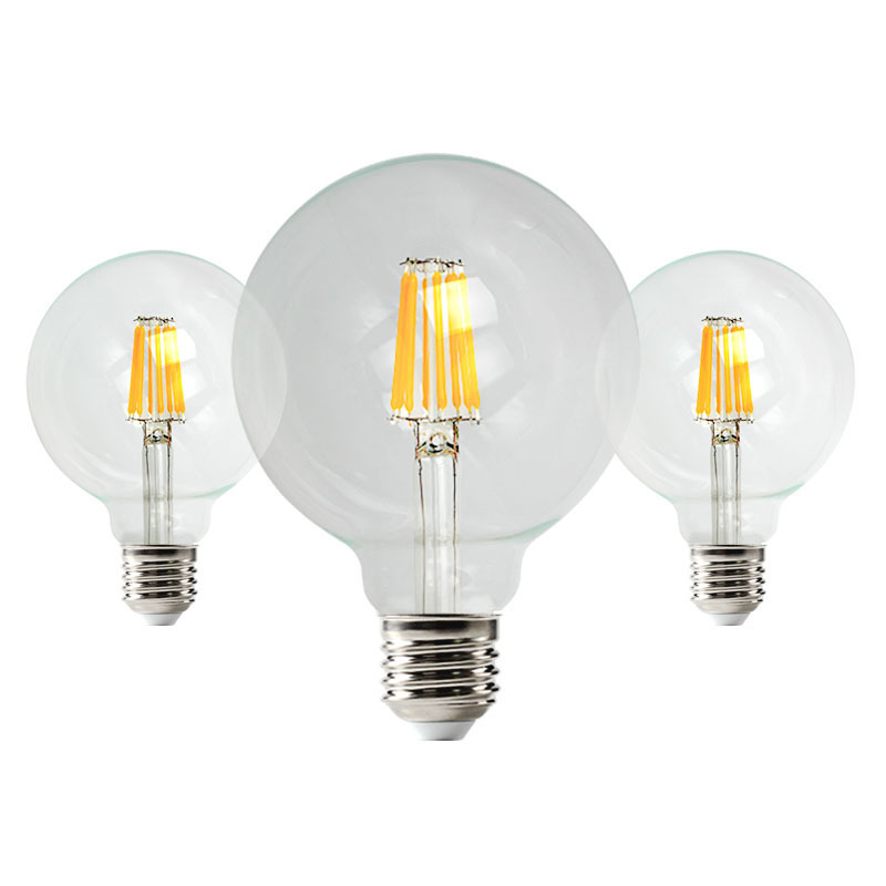 Factory Customized Decorative Flexible Filament Lamp G125 Globe Bulb 6w Love letter Soft Filament LED Bulb Amber