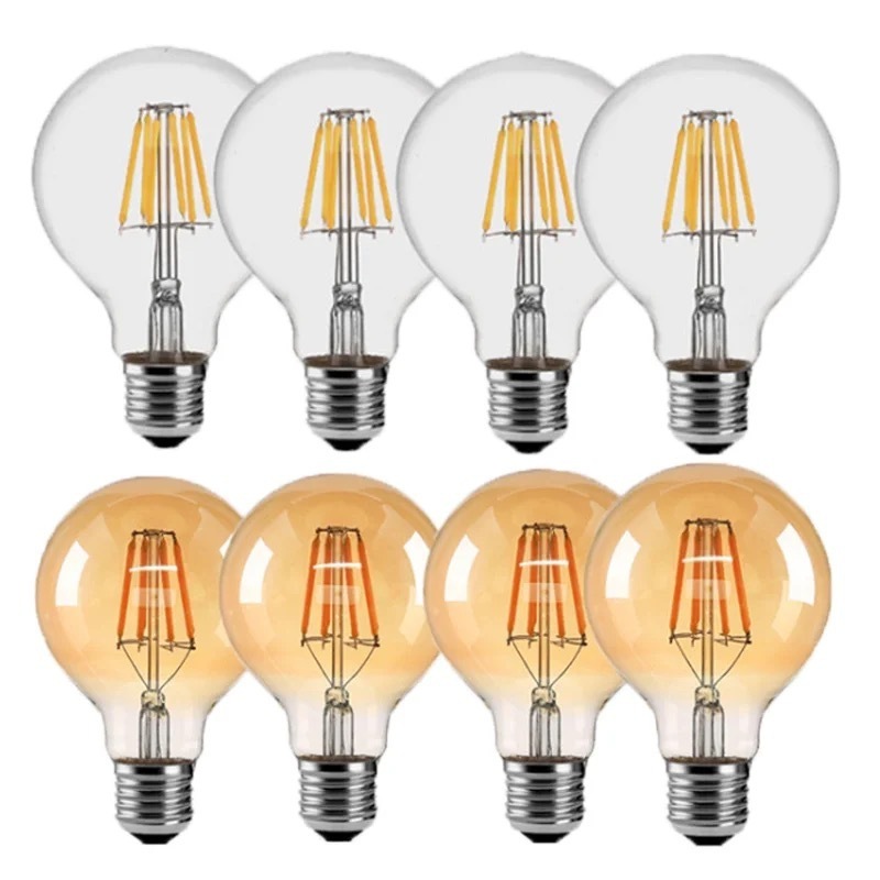 Factory Customized Decorative Flexible Filament Lamp G125 Globe Bulb 6w Love letter Soft Filament LED Bulb Amber