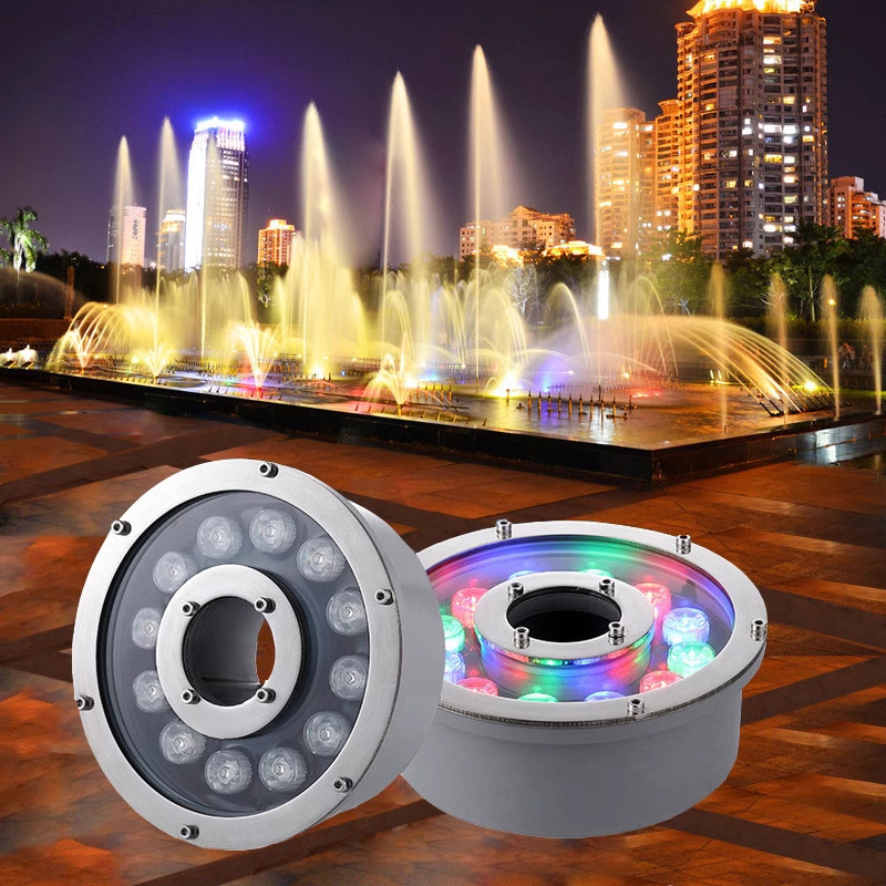 High quality factory Stainless Steel Underwater LED Light RGBW 24V Underwater Fountain Lamp IP68 Water Fountain Light