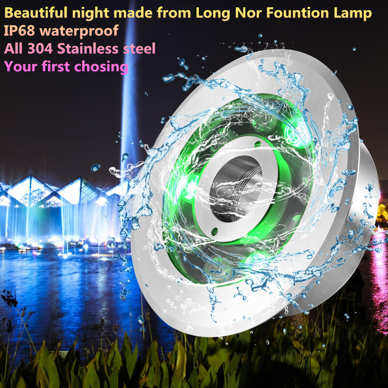 2022 24v LED Fountains Lamp Perforated Water Column Landscape Lighting Musical Fountain Glue Sealing IP68 Underwater Light