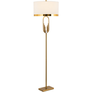 Hot Sale Indoor Luxury Hotel Customization Floor Task Lamp Gold Colors E27 Home Decoration Gold Steel Modern Floor Lamp