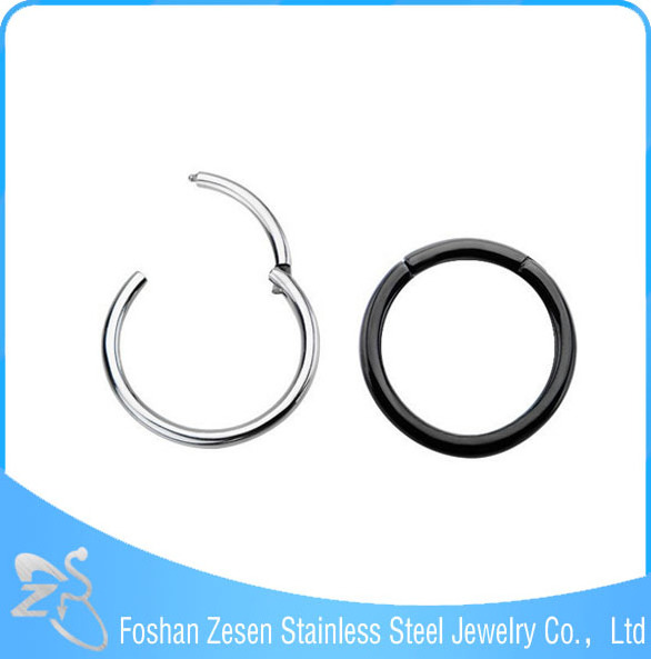 New Fashion Surgical Steel Septum Clicker Hinged Segment Nose Ring