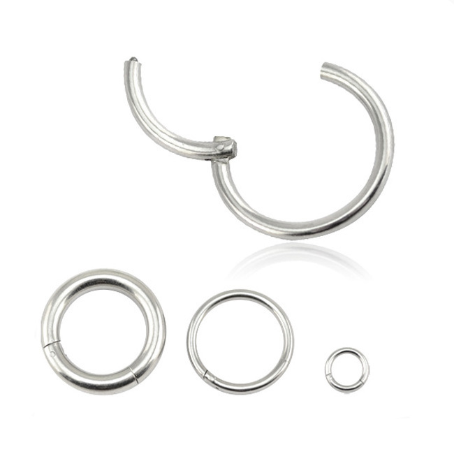 New Fashion Surgical Steel Septum Clicker Hinged Segment Nose Ring