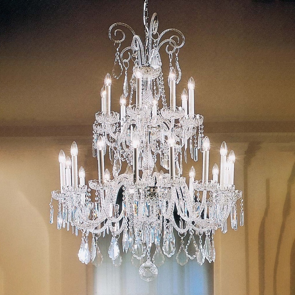 classic italian hotel candle Chandeliers Hanging Dining Room Bohemian Fixtures clear Crystal lights for Decorative