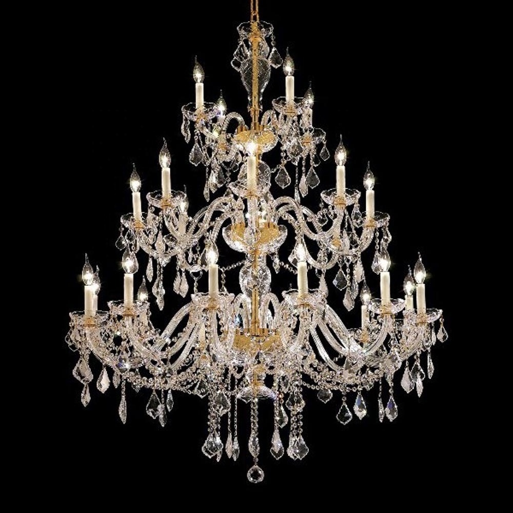 classic italian hotel candle Chandeliers Hanging Dining Room Bohemian Fixtures clear Crystal lights for Decorative