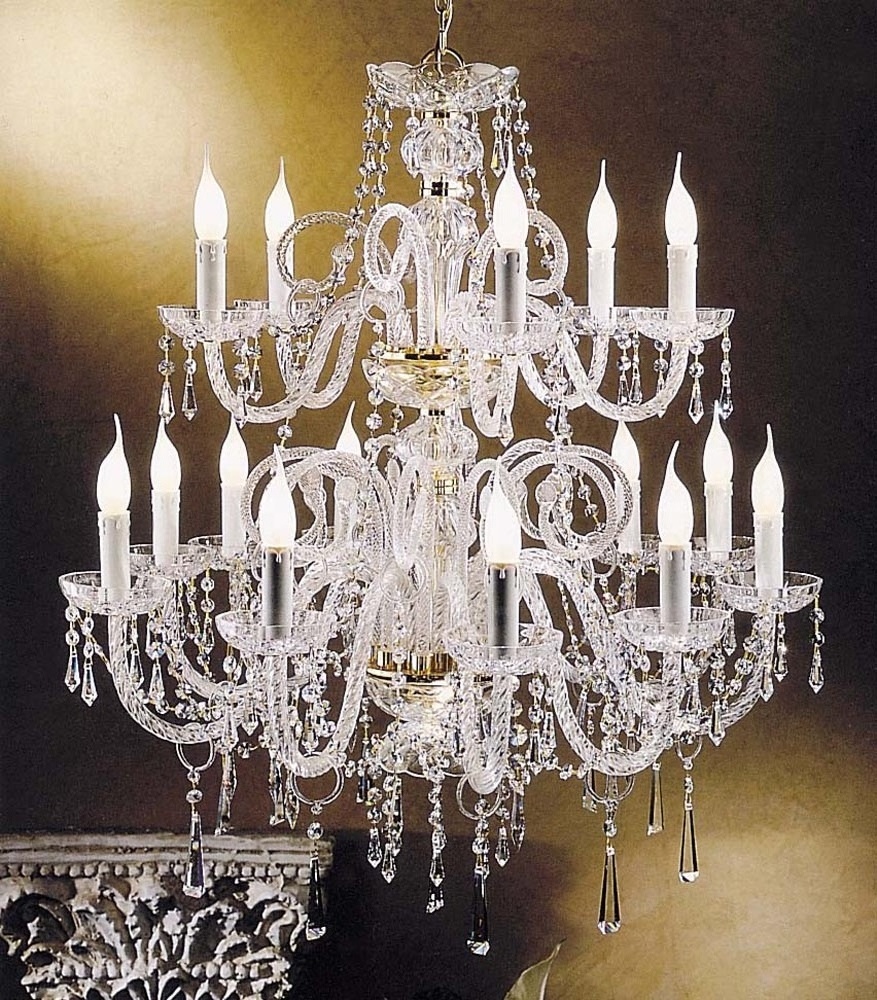 classic italian hotel candle Chandeliers Hanging Dining Room Bohemian Fixtures clear Crystal lights for Decorative