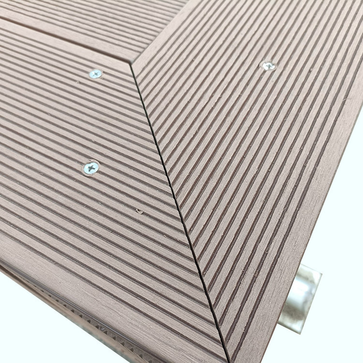 Plastic Wood Decoration Stainless Steel Automatic Deck Swimming Pool Cover