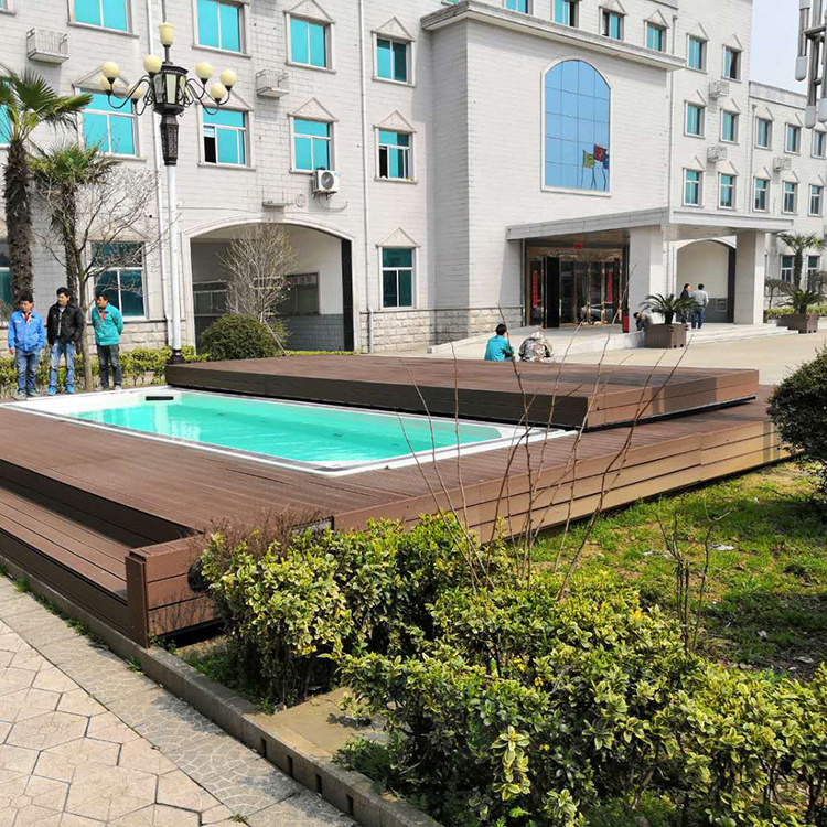 Private Pool and Hot Tub Cover Stainless Steel Automatic Deck Swimming Pool Cover