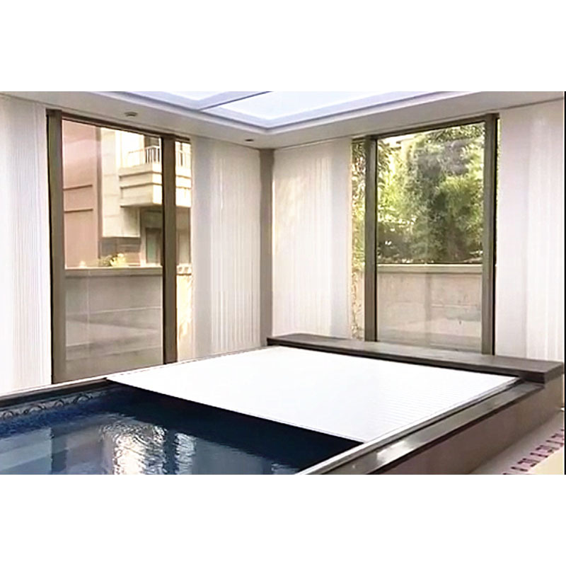 Automatic rolling shutter pool cover for the creative free form swimming