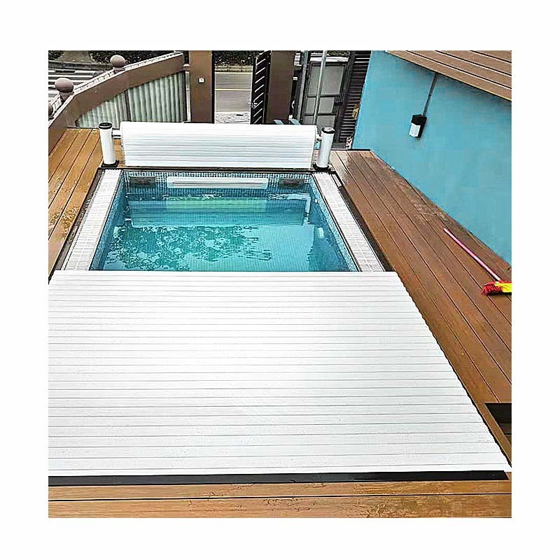 Automatic rolling shutter pool cover for the creative free form swimming