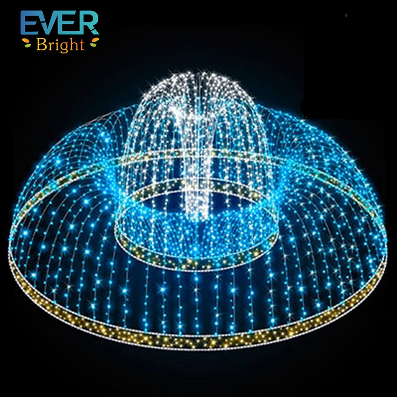 Commercial color changeable  LED motif 3d fountains light