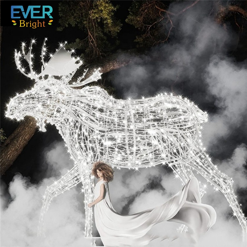 Outdoor Christmas decoration LED light giant flying reindeer IP65