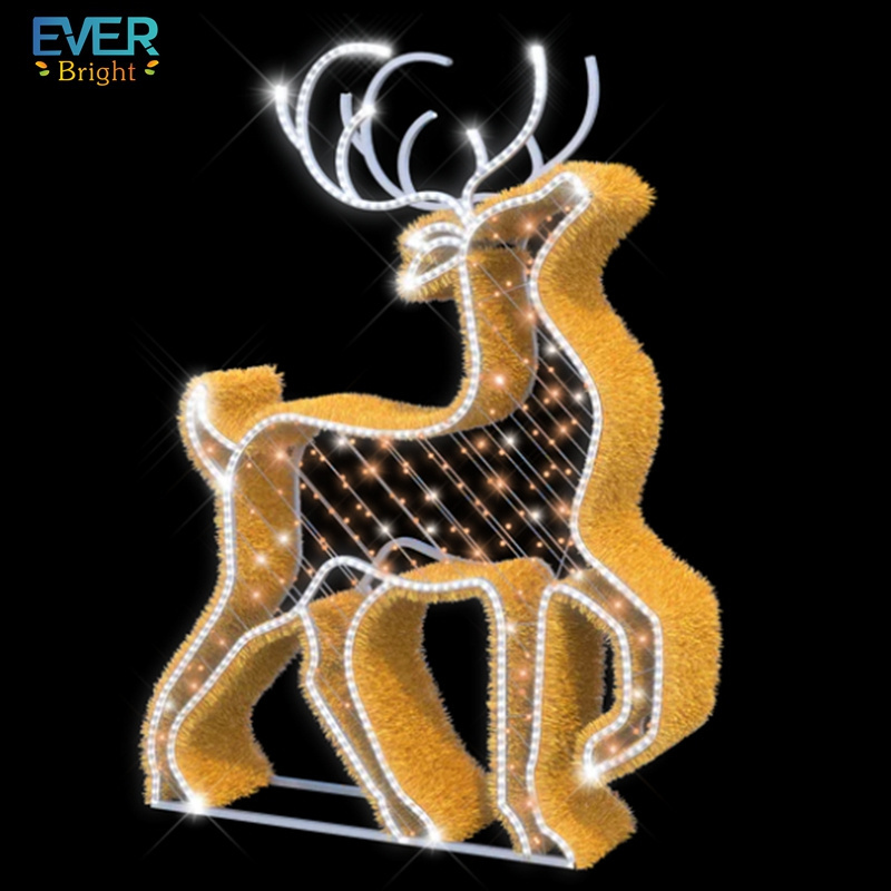 Outdoor Christmas decoration LED light giant flying reindeer IP65