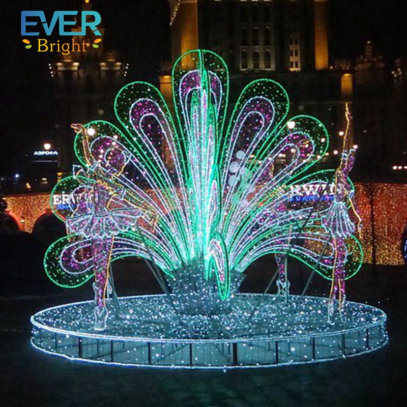 Commercial color changeable  LED motif 3d fountains light