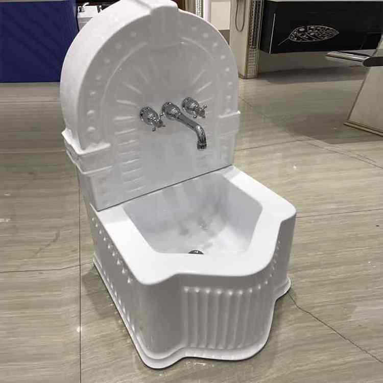 Wudu High Quality Muslim Prayer Basin Acrylic Material Foot Washing Sink Wudu Ablution Station For Sale - Buy