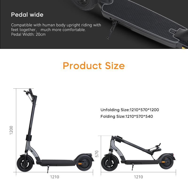 Original kick scooters 36V 10AH Chinese Lithium battery removable  10 inch air tyre 350w Motor 25KM/h  foldable electric Scooter