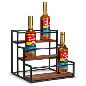 Kitchen Accessories Manufacturer Wholesale Storage Rack Syrup Bottle Holder Coffee Syrup Organizer