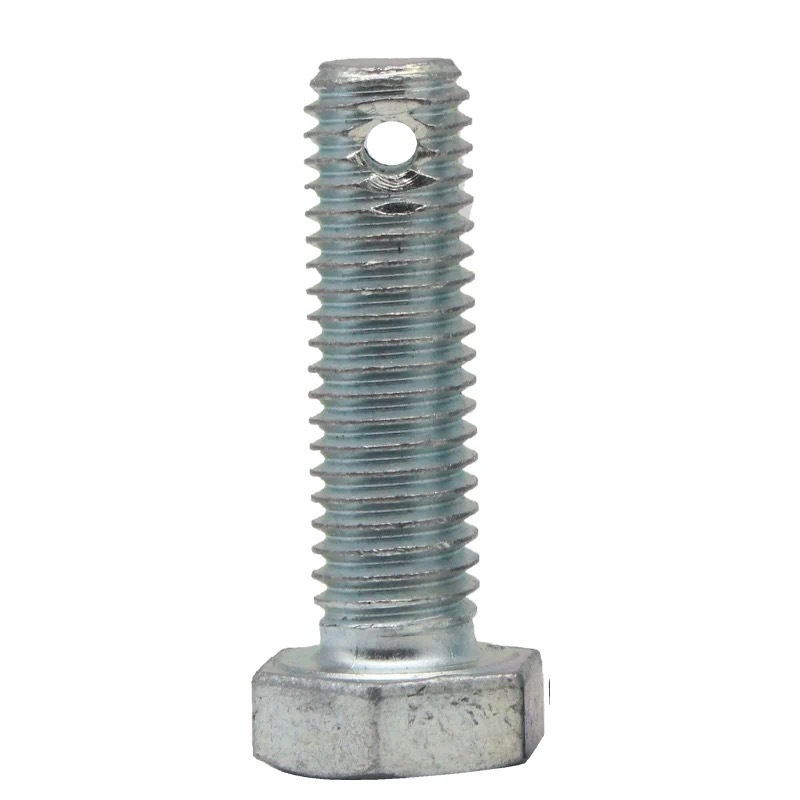 Hex carbon steel grade 10.9 a325 hdg hex bolts with hole for pin bolt with hole in middle