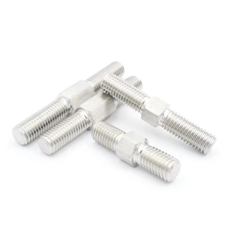 Factory threaded custom stainless steel 304 A2 right left hand steel double end acme metric thread studs M16 DIN938 DIN939