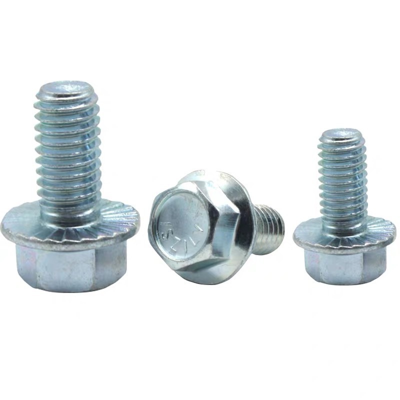 Anodised aluminium flanged hex bolt stainless steel m6 m8 din 6921 zinc plated hex flange bolts