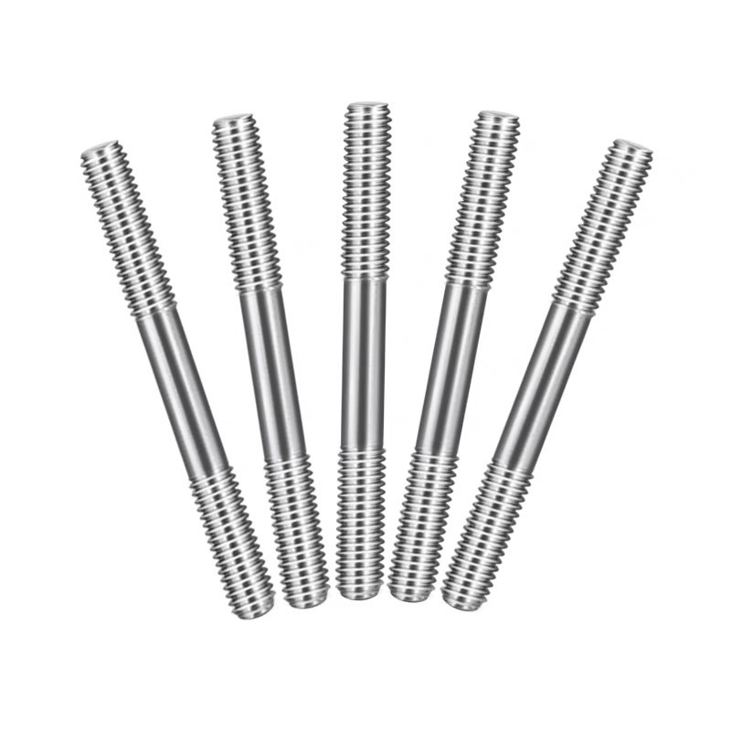 Black zinc 6/6 fully threaded stud 1/4