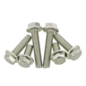 Anodised aluminium flanged hex bolt stainless steel m6 m8 din 6921 zinc plated hex flange bolts