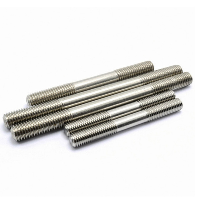 Steel metal galvanized double ended studs DIN939 grade 4.8 8.8 10.9