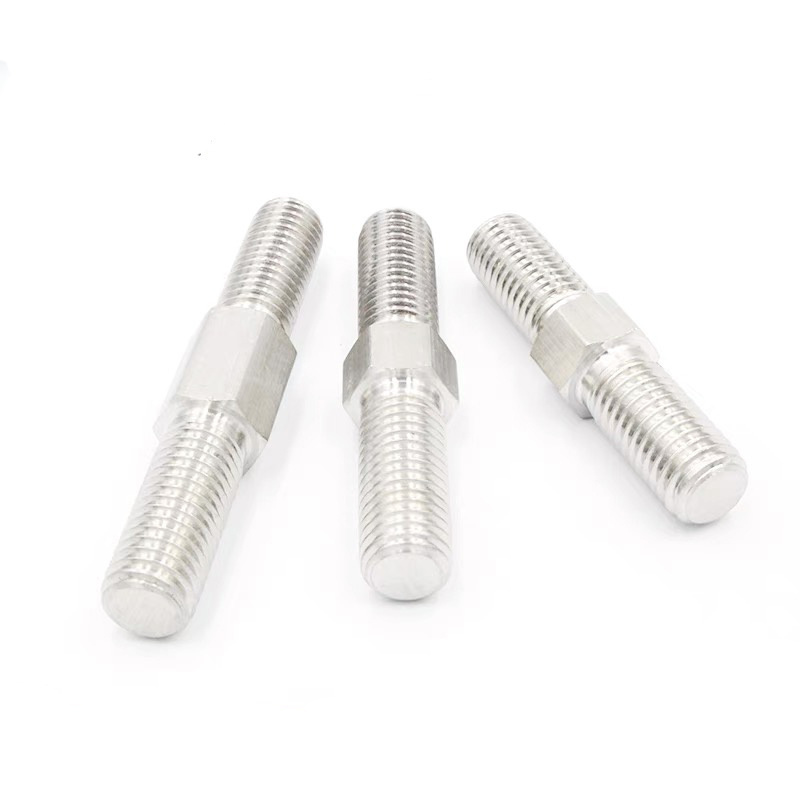 Factory threaded custom stainless steel 304 A2 right left hand steel double end acme metric thread studs M16 DIN938 DIN939