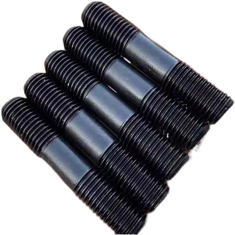 Black zinc 6/6 fully threaded stud 1/4