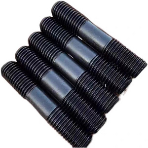 Black zinc 6/6 fully threaded stud 1/4"-20 thread self-clinching welding stud for double ended headed rods