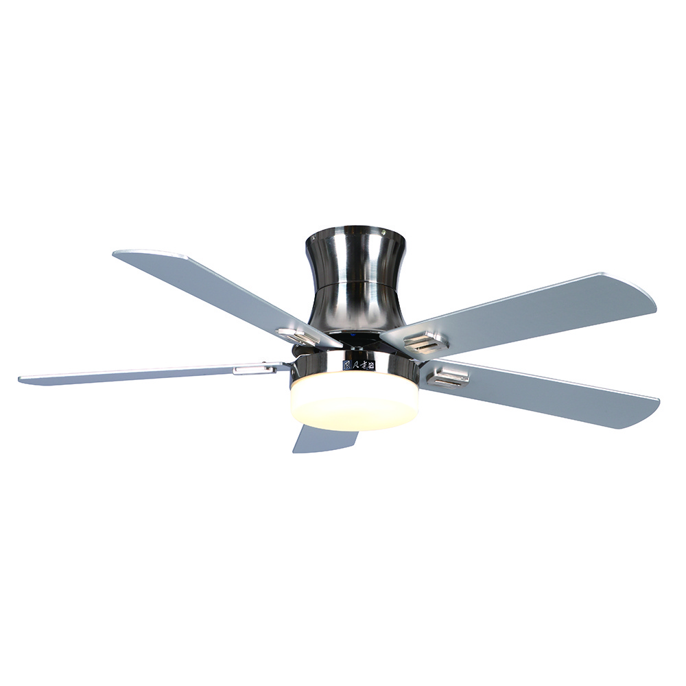 Newly designed low noise 52-inch plywood retro style LED ceiling fan with lighting