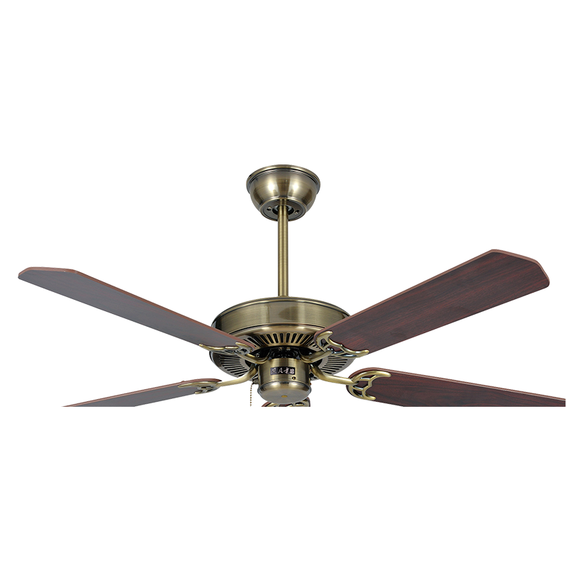 52 inch antique brass 5 plywood blades ac 220v motor pull chain decorative classic retro ceiling fan without light