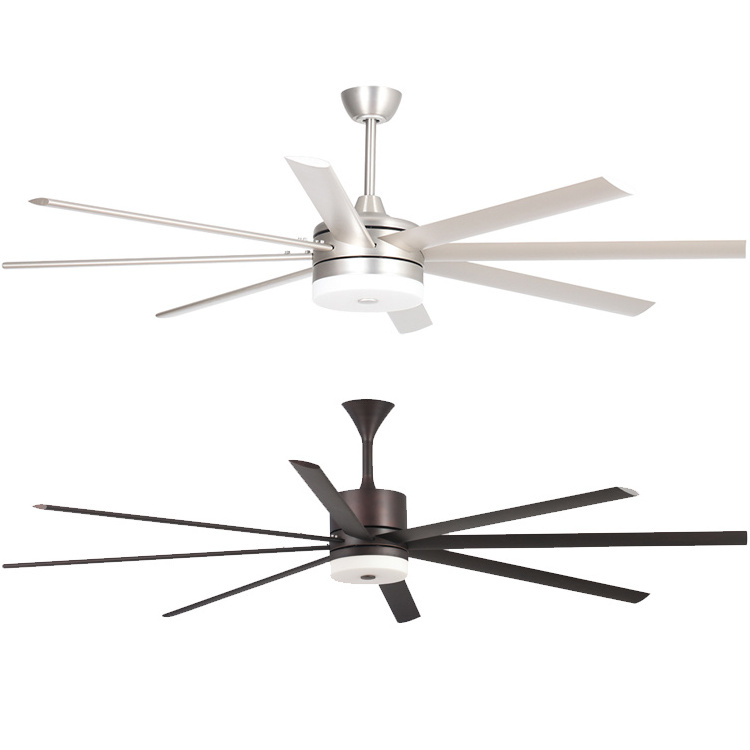 Big Size Silent 100 Inches 8 blade Led Ceiling Fan DC Motor Large Ceiling Fan Light And Remote Control