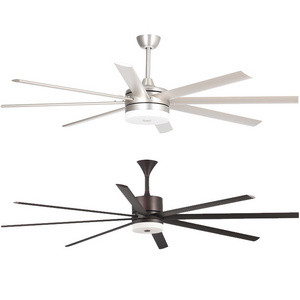 Big Size Silent 100 Inches 8 blade Led Ceiling Fan DC Motor Large Ceiling Fan Light And Remote Control