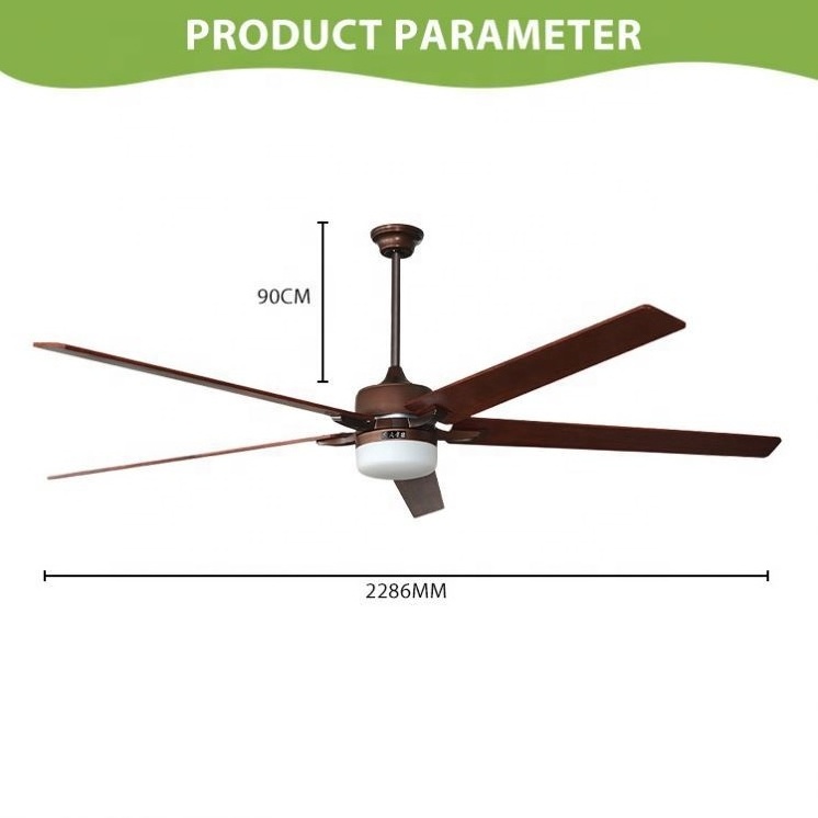 Wood Blades Style Ceiling Flush Mount Fans Industrial Ceiling Fan Motor