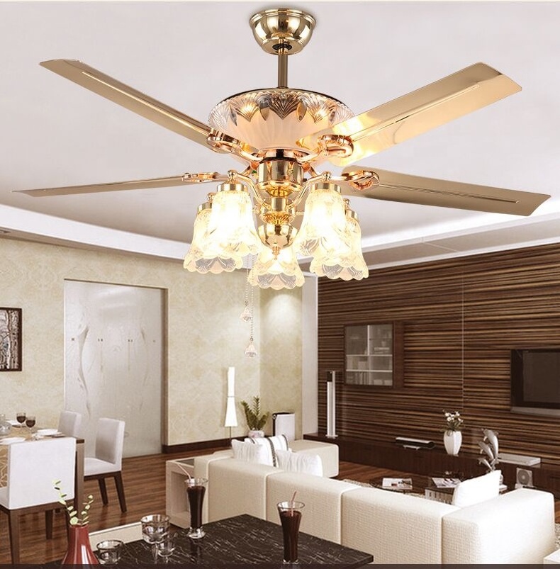 Factory Hot sale model AC motor Cooling Fancy Ceiling fan lights fixtures