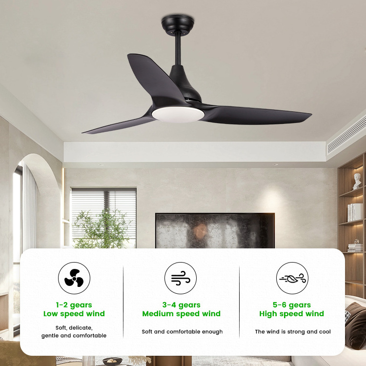 Fengmei 48 Inch  Indoor ceiling fan AC motor with Remote Modern Led Ceiling Fan With Light