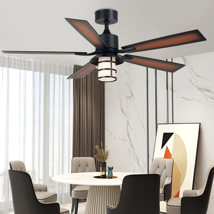 Retro American Fan Light Dining Room Fan Chandelier Bedroom Ceiling Fan Light