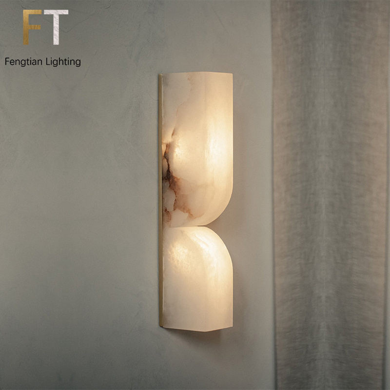 Modern Indoor alabaster Led Wall Lamp For Home Living Room Bedroom Bathroom Nordic Interior Hotel Aisle Wall Light Fixture