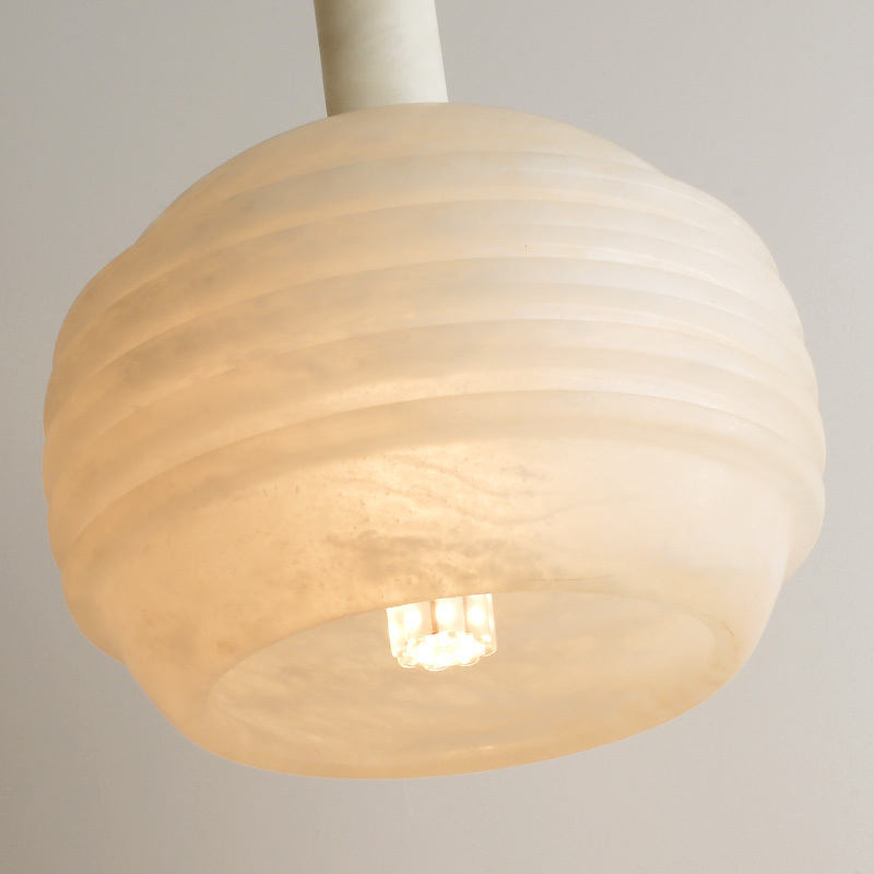 Nordic Alabaster Lamp Shade Single E27 copper modern Pendant Light