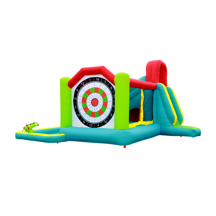 Inflatable Water Park Big Target, Jumping Castle, Basketball, Rock Climbing Bounce House Commercial With Blower