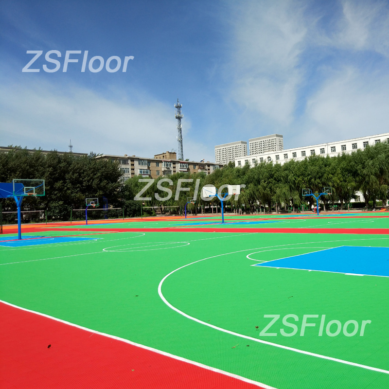 ZSFloor portable outdoor tennis court sports flooring tennis hard court surfaces paint