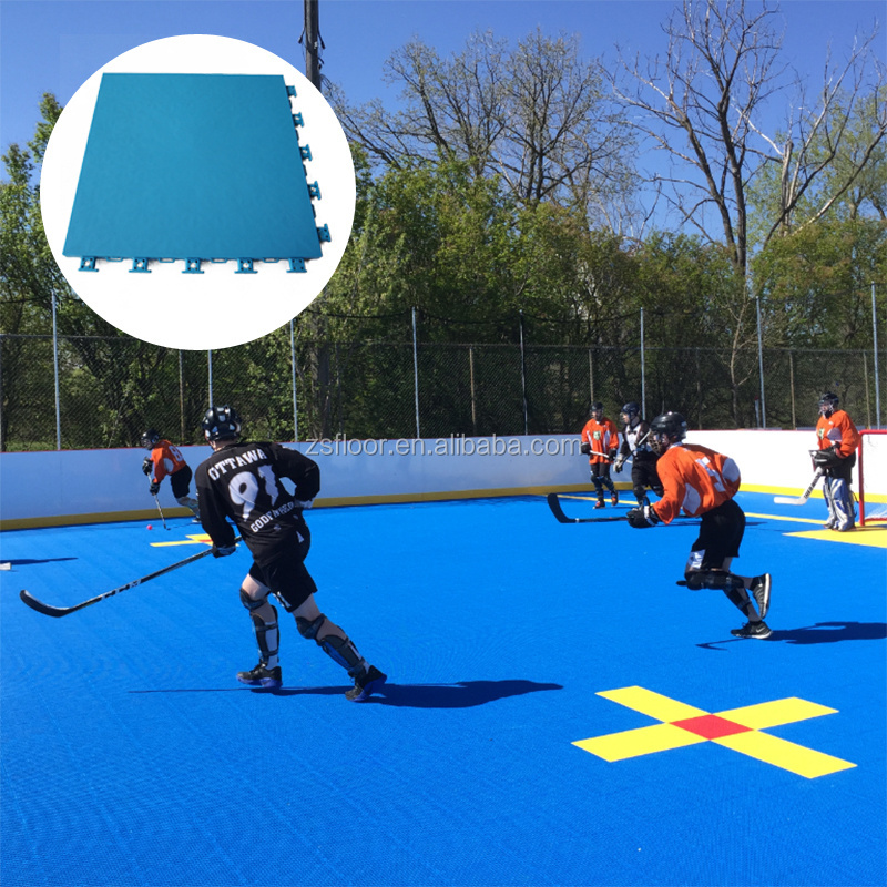 Modular pp interlock roller skating sports field floor outdoor inline plastic hockey tile sports flooring