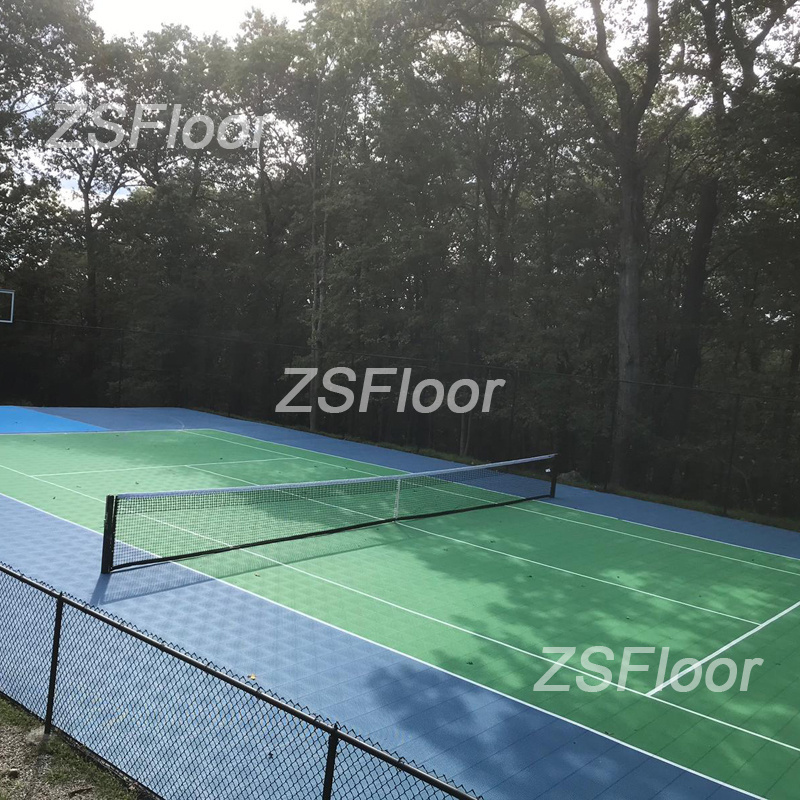 ZSFloor portable outdoor tennis court sports flooring tennis hard court surfaces paint