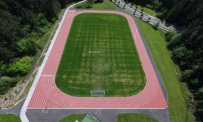 Intelligent TPE prefabricated stadium tartan running track