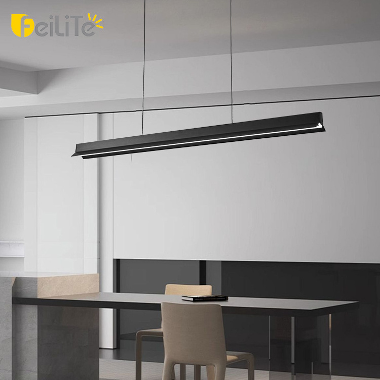 Modern Design Dining Room Kitchen Island Decorative Pendant Lamp 48w Led Chandelier Linear Pendant Light